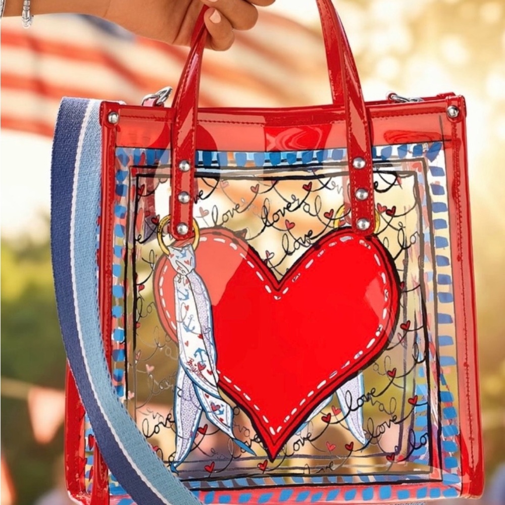 Brighton Clear Tote with Red Heart Accent - Picture 3 of 10